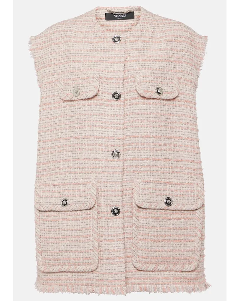 Versace Weste aus Tweed Pink