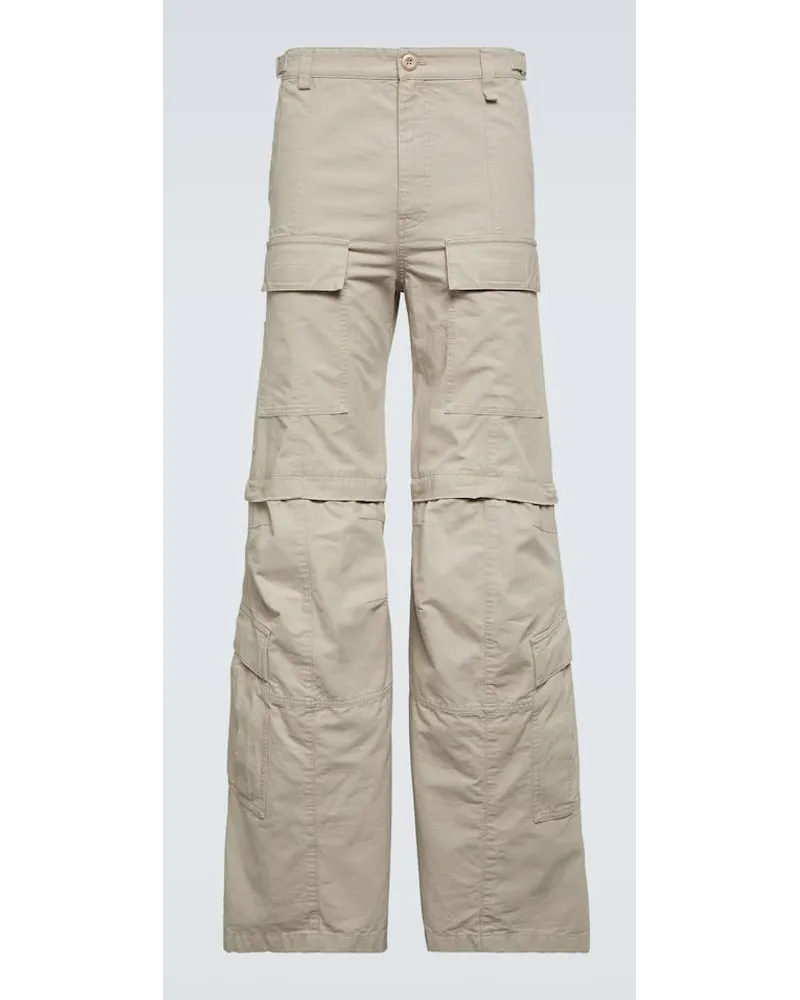 Balenciaga Cargohose aus Baumwolle Beige