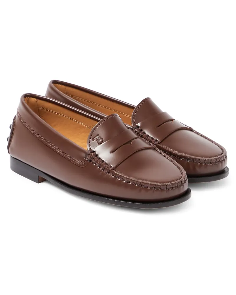 TOD'S Loafers City Gommino aus Leder Braun