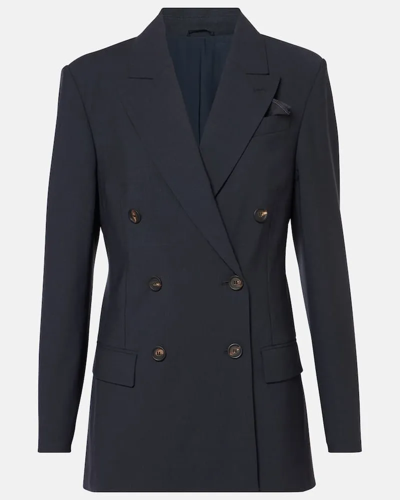 Brunello Cucinelli Blazer aus einem Wollgemisch Blau