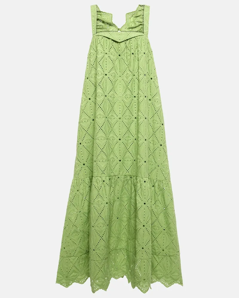 Dorothee Schumacher Maxikleid aus einem Baumwollgemisch Grün