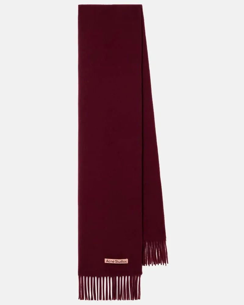 Acne Studios Schal Canada aus Wolle Burgund