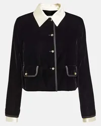 Miu Miu Jacke aus Samt Schwarz