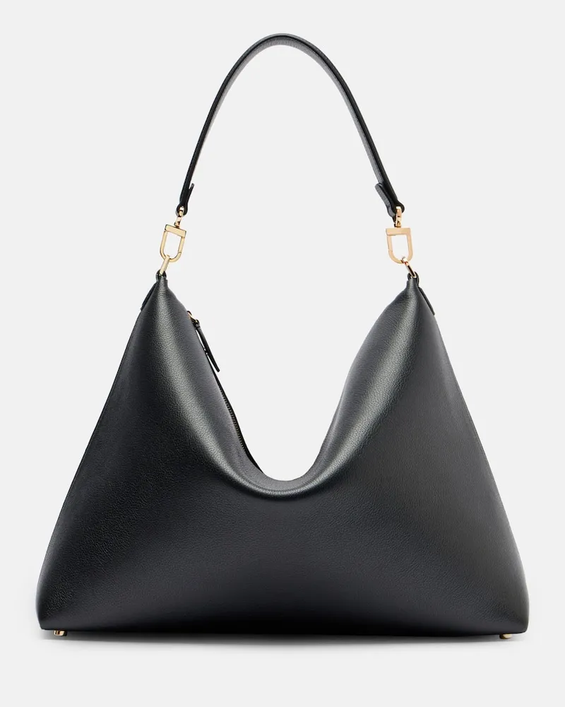 Totême Schultertasche Bevel aus Leder Schwarz