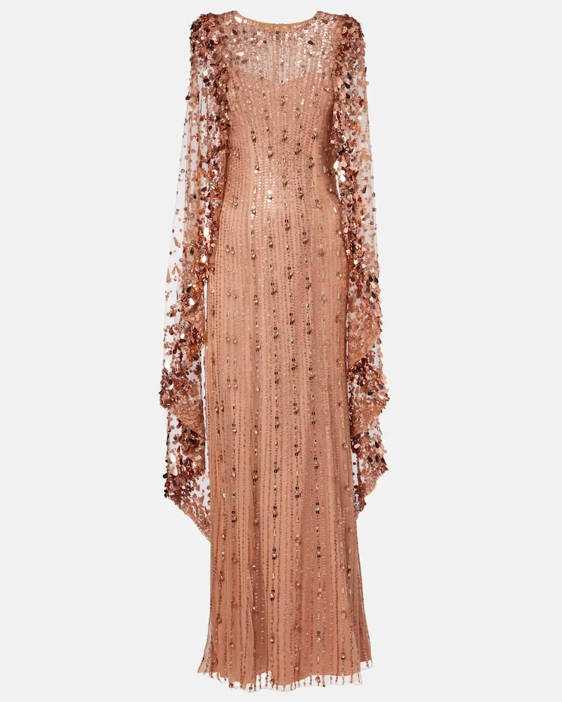 Jenny Packham Verzierte Robe Blaize Rosa