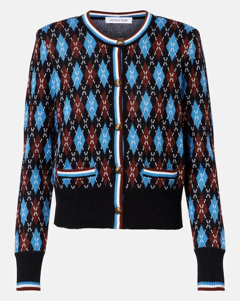 Veronica Beard Cardigan Sylvane aus Wolle und Baumwolle Multicolor