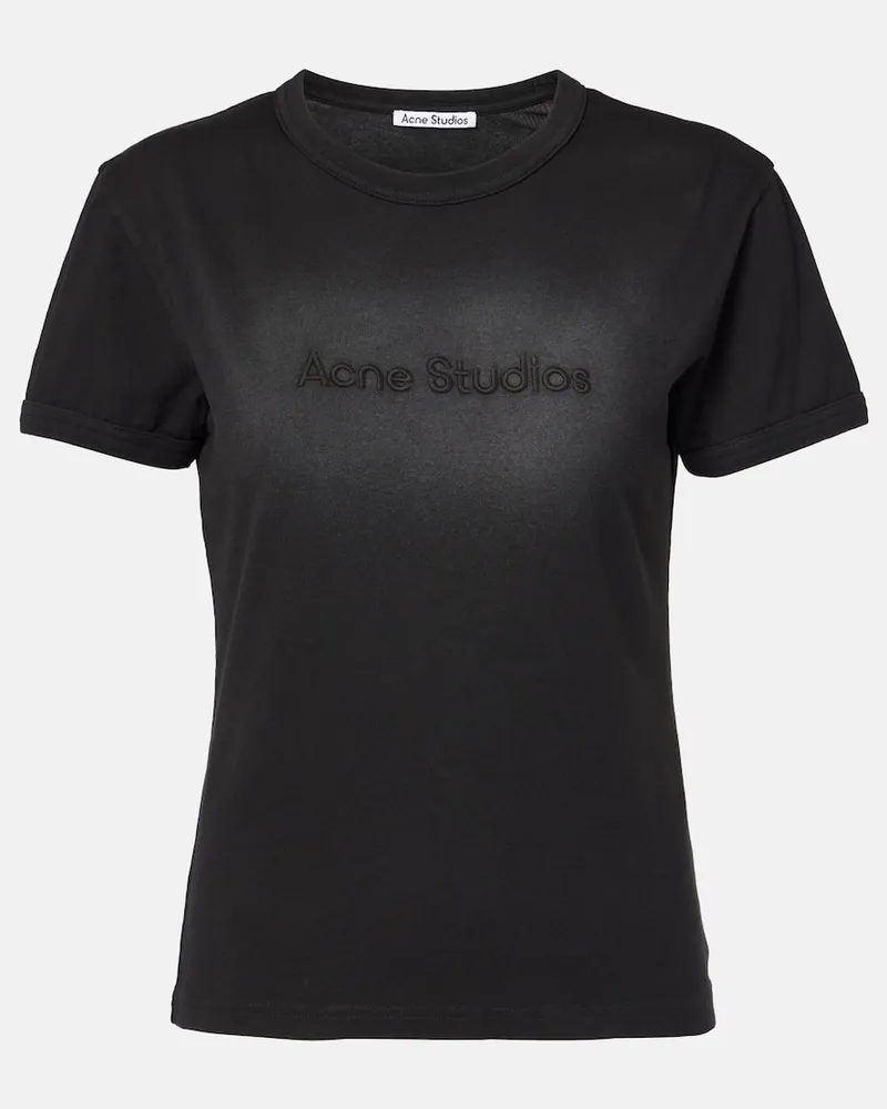 Acne Studios T-Shirt aus Baumwoll-Jersey Schwarz