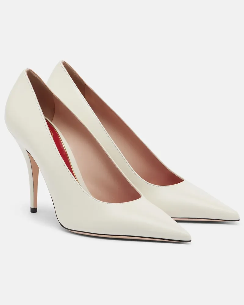 Valentino Garavani Pumps Cuttie aus Leder Weiß