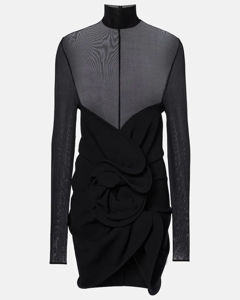 Magda Butrym Minikleid aus einem Wollgemisch Schwarz
