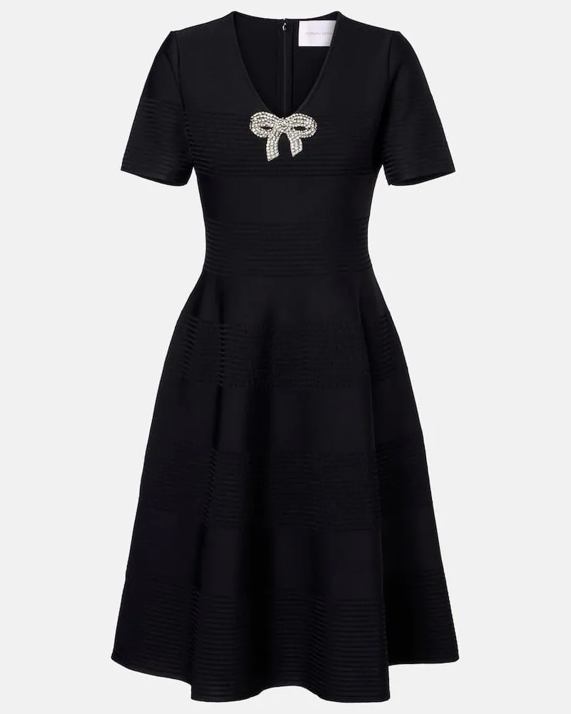 Carolina Herrera New York Minikleid mit Kristallen Schwarz