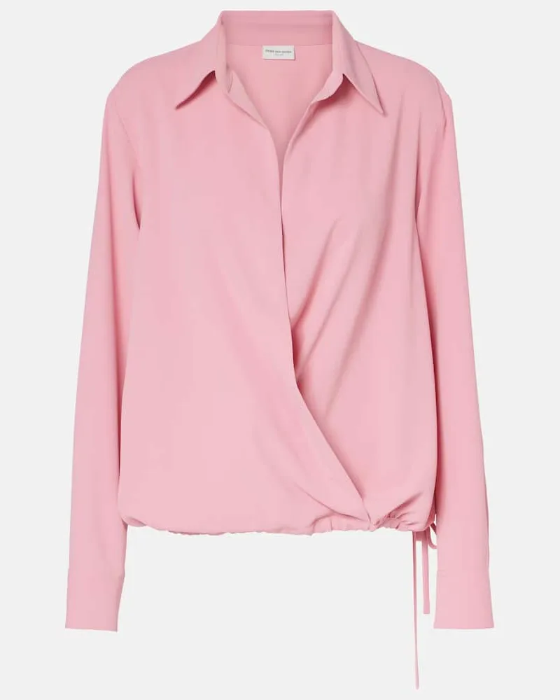 Dries van Noten Bluse aus Crêpe Rosa