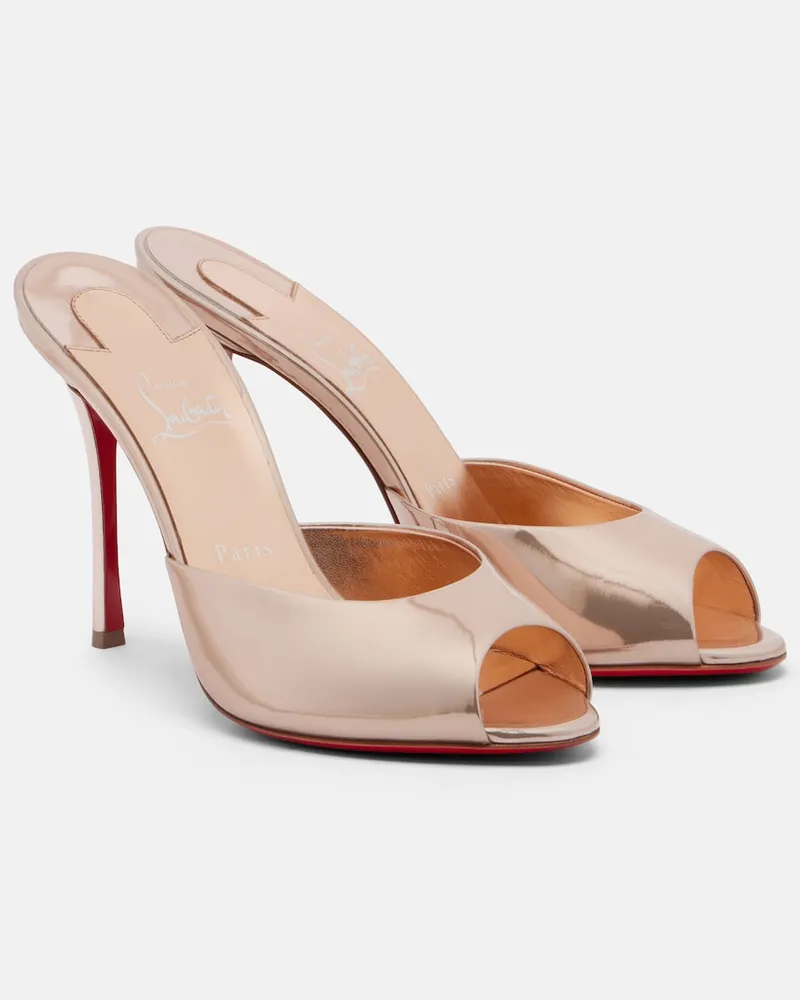 Christian Louboutin Pantoletten Me Dolly aus Leder Rosa