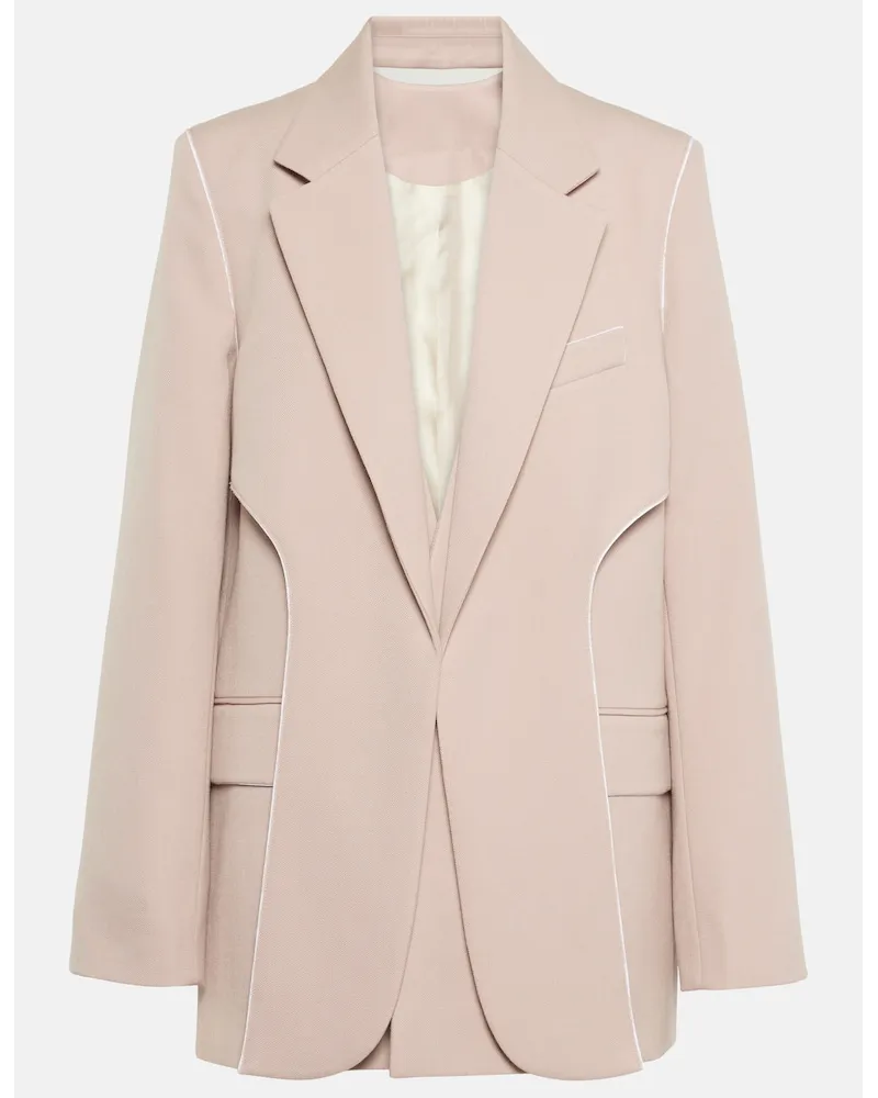 Victoria Beckham Blazer aus einem Wollgemisch Pink