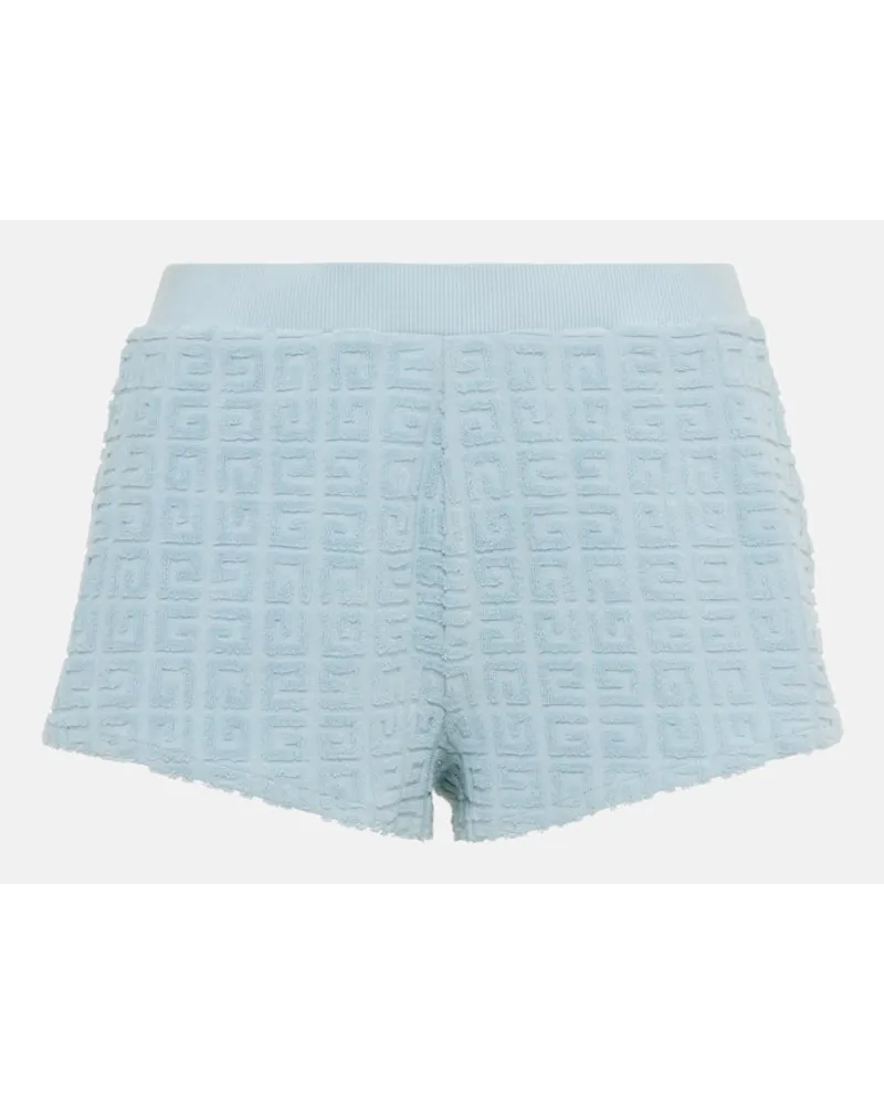 Givenchy Shorts 4G Plage aus Frottee Blau