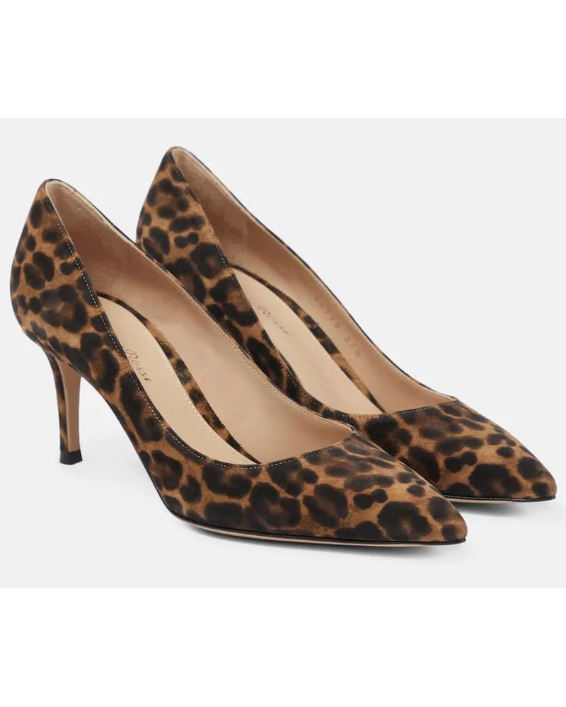 Gianvito Rossi Pumps Gianvito 70 aus Veloursleder Multicolor