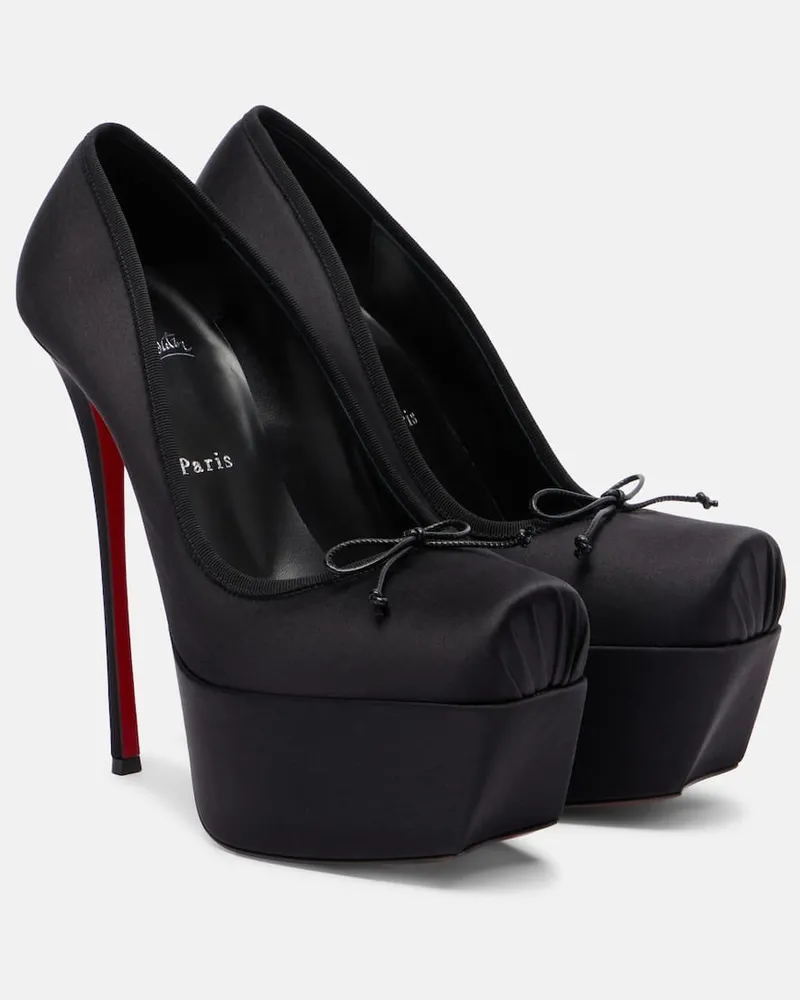 Christian Louboutin Pumps Cassia 160 aus Satin Schwarz