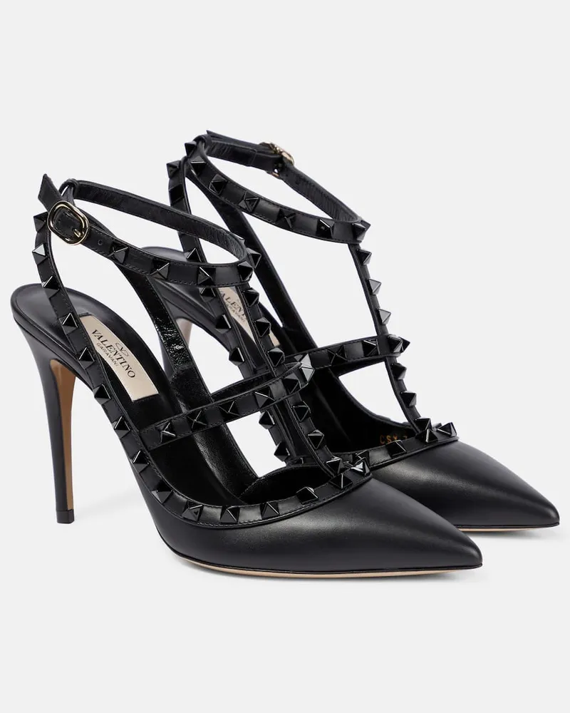 Valentino Garavani Pumps Rockstud 110 aus Leder Schwarz