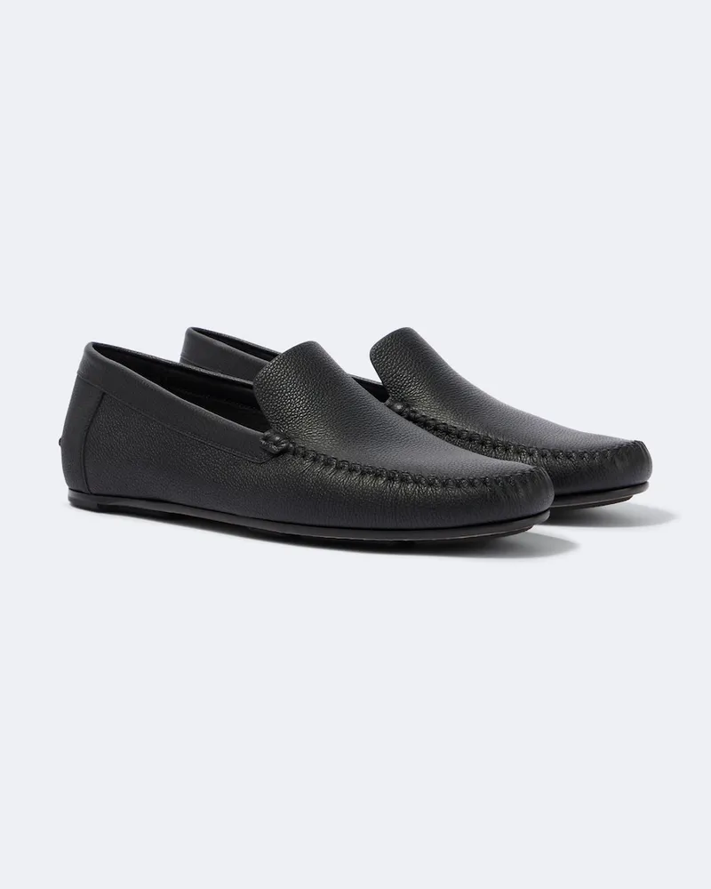 Manolo Blahnik Loafers aus Leder Schwarz