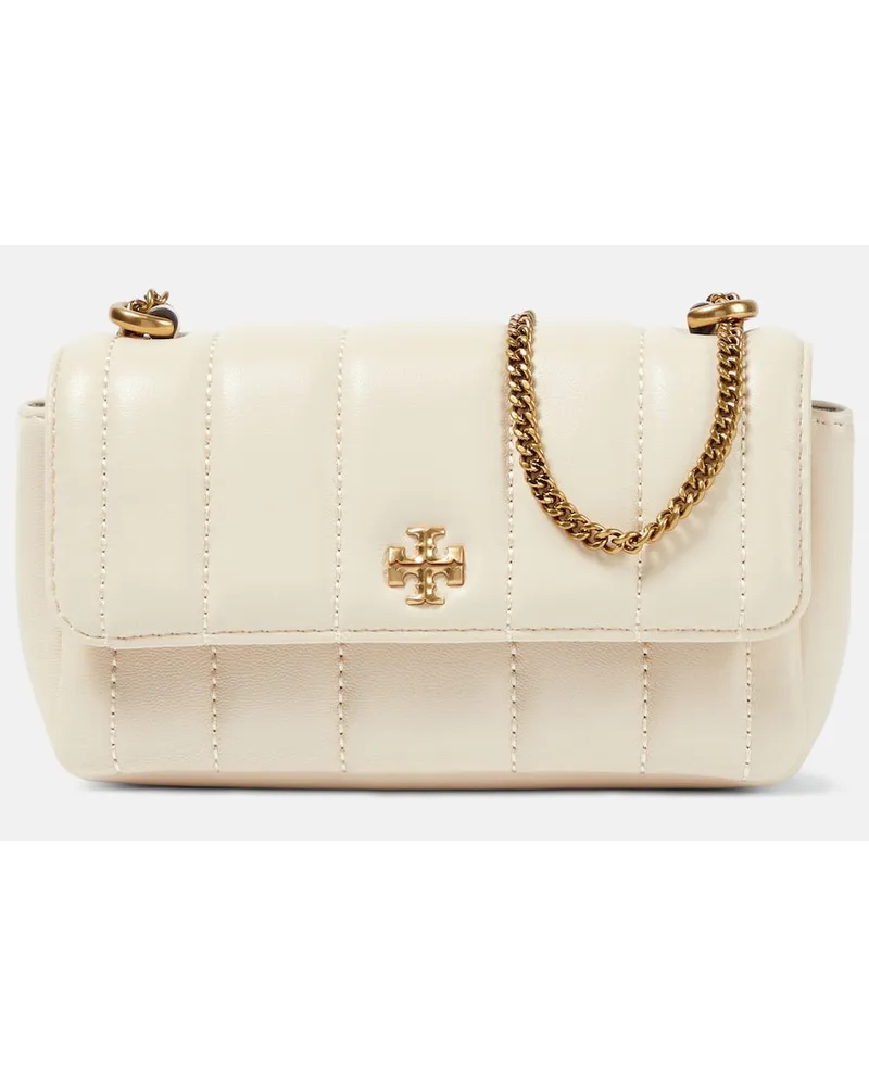 Tory Burch Portemonnaie mit Kettenriemen Kira aus Leder Weiss