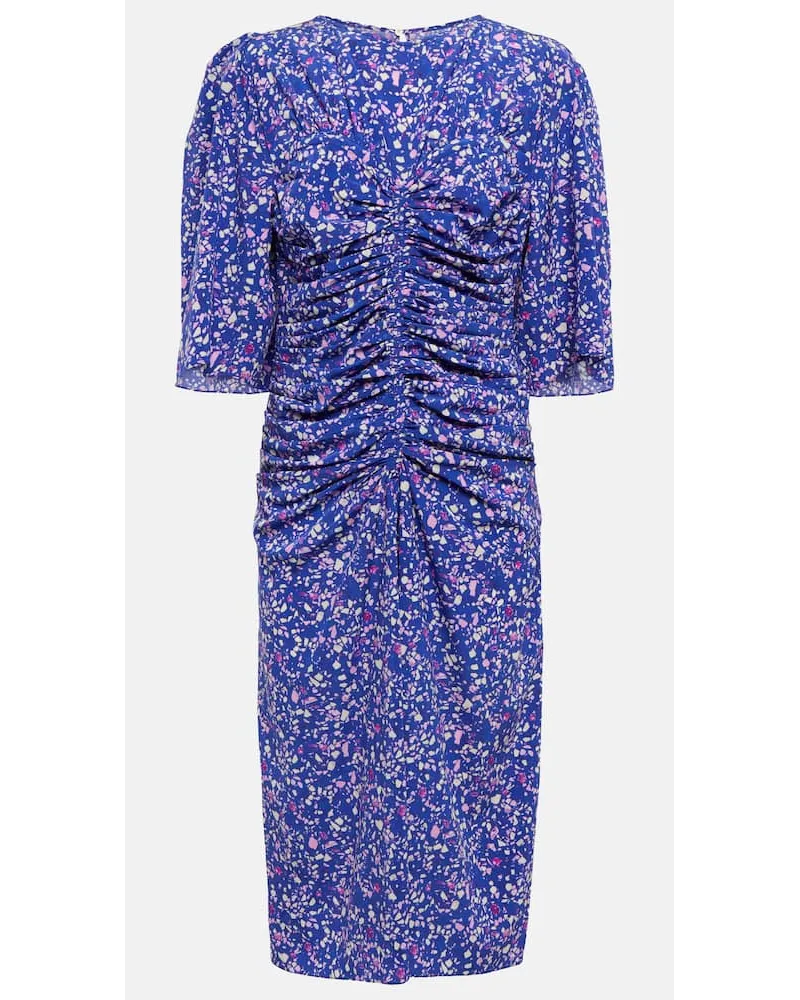 Isabel Marant Midikleid Lurner aus einem Seidengemisch Blau