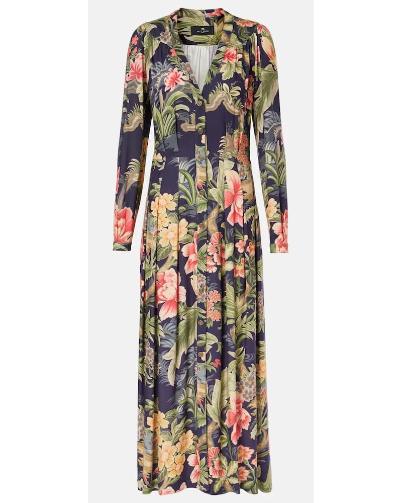 Etro Maxikleid aus Jacquard Multicolor