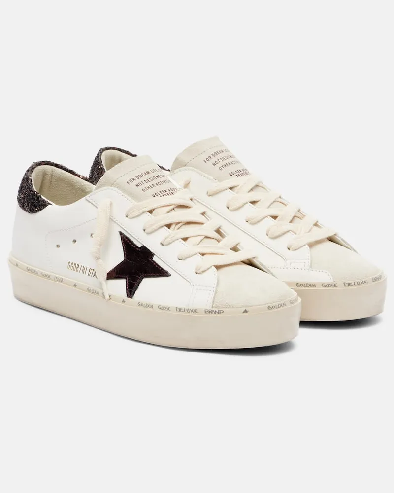 Golden Goose Sneakers Hi Star aus Leder Weiß