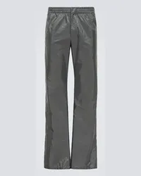 Prada Gerade Hose aus Re-Nylon Grau