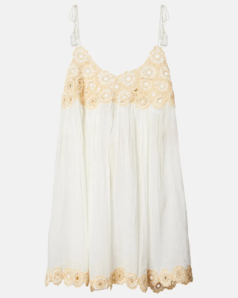 Ulla Johnson Strandkleid Tula aus Baumwolle Weiß