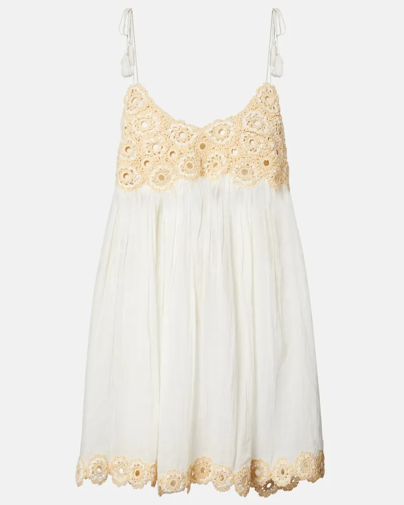 Ulla Johnson Strandkleid Tula aus Baumwolle Weiß