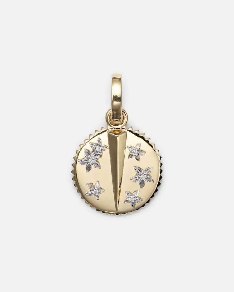 FOUNDRAE Anhänger Resilience aus 18kt Gelbgold mit Diamanten Gold