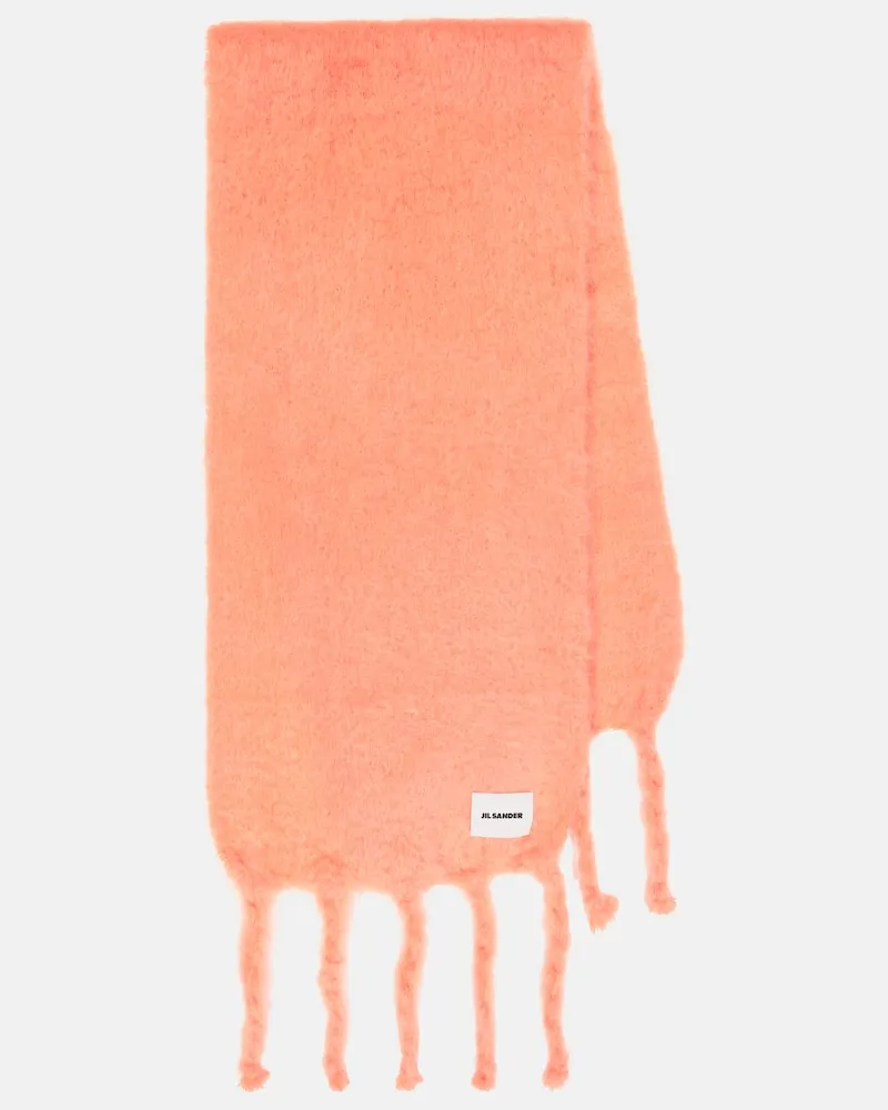 Jil Sander Schal aus einem Mohairgemisch Rosa
