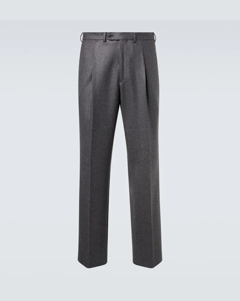 SAMAN AMEL Anzughose aus Wolle Grau