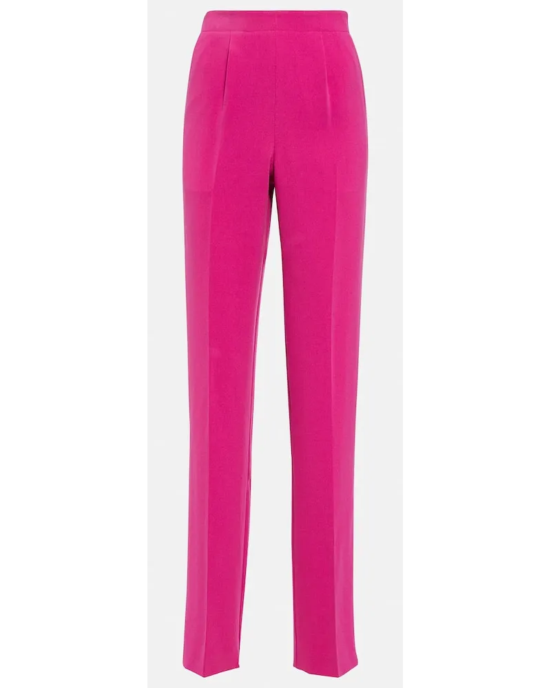 Roland Mouret High-Rise-Hose aus Crêpe Pink