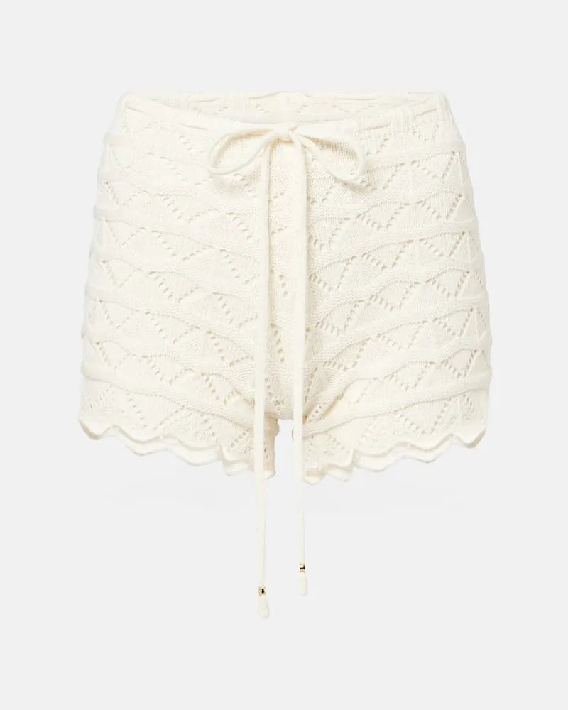 BANANHOT Shorts Mina aus Häkelstrick Weiß