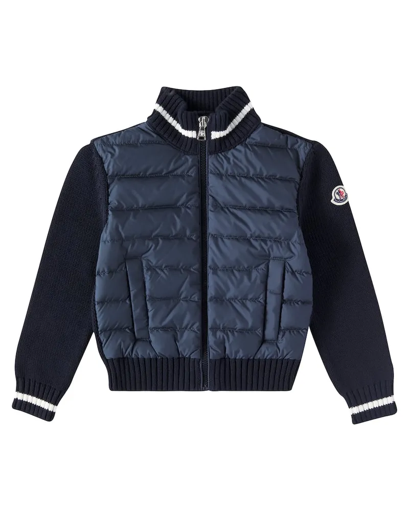 Moncler Daunenjacke aus Baumwolle Blau
