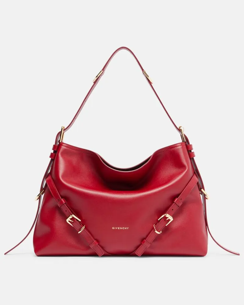 Givenchy Schultertasche Voyou Medium aus Leder Rot