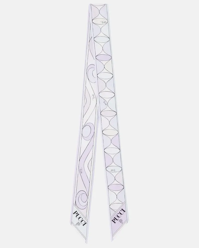 Emilio Pucci Tuch Manuba and Moiré aus Seiden-Twill Lila