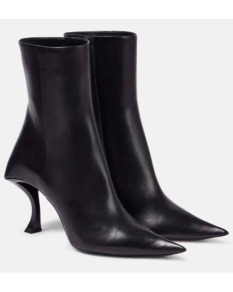 Balenciaga Ankle Boots Hourglass aus Leder Schwarz