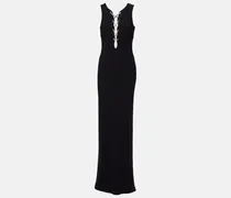 Robe aus Jersey mit Kristallen