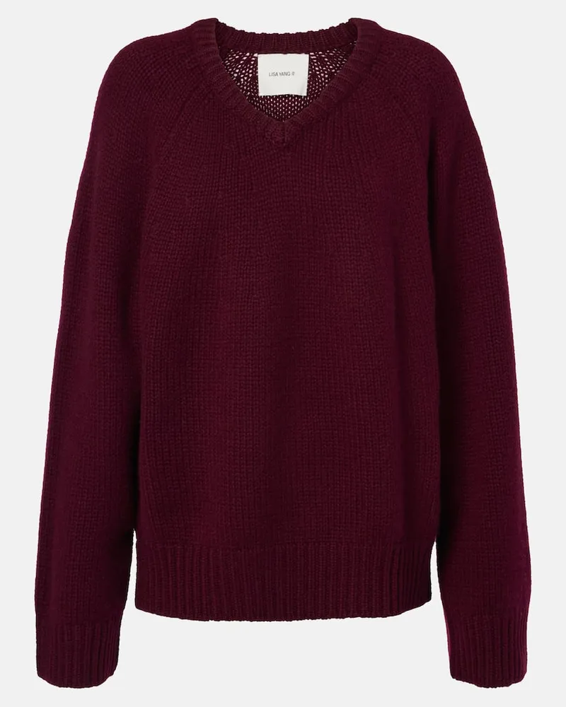 Lisa Yang Pullover Oia aus Kaschmir Lila