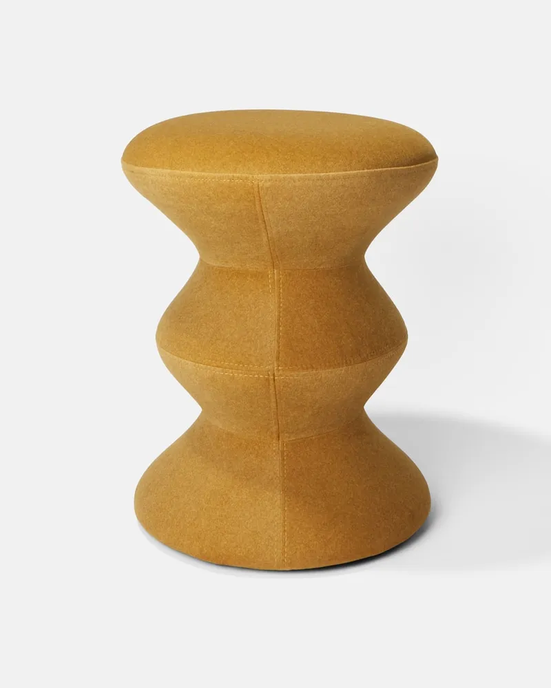 POLSPOTTEN Hocker Zig Zag Gelb