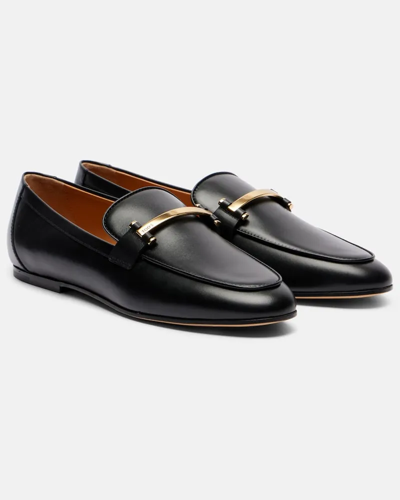 TOD'S Loafers Barretta aus Leder Schwarz