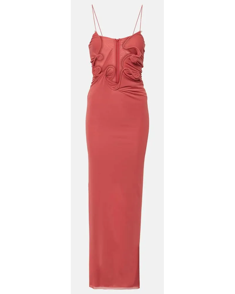 Christopher Esber Maxikleid Molded Venus aus Mesh Rot