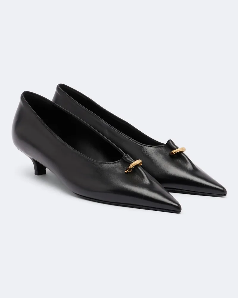 Totême Pumps Pierced aus Leder Schwarz