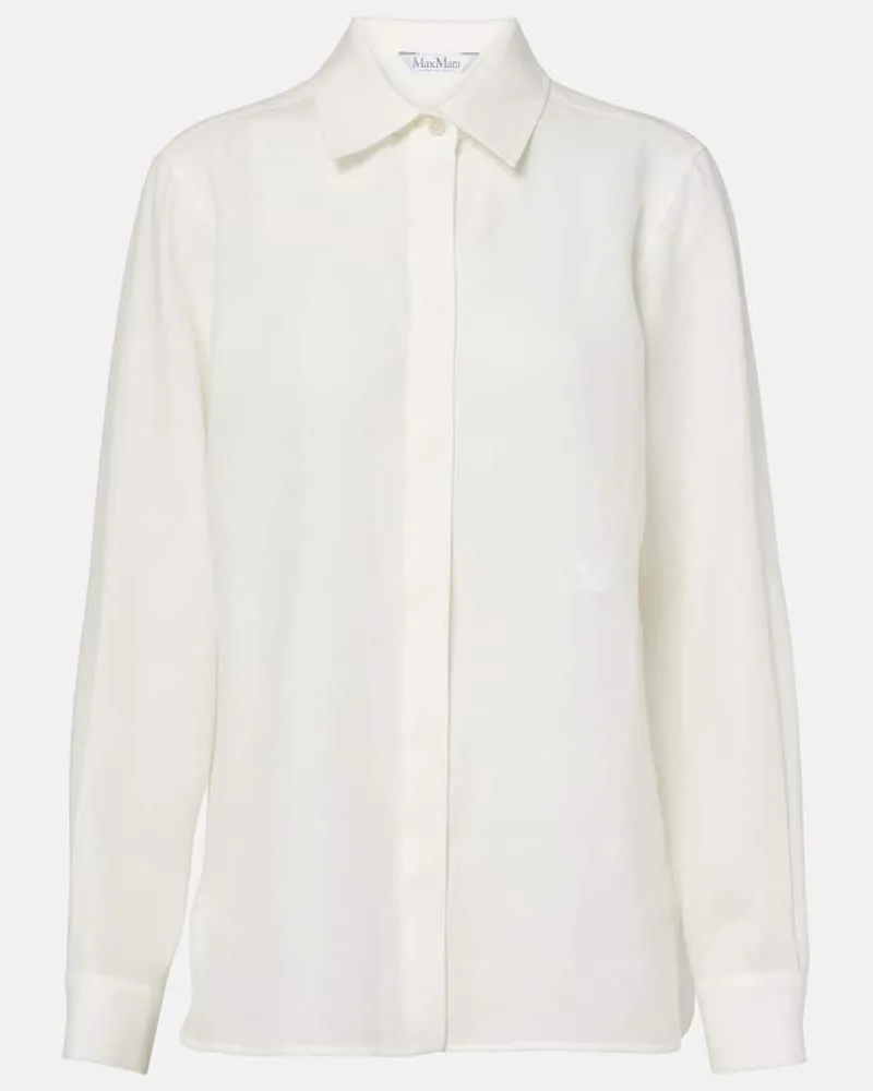 Max Mara Hemd Abisso aus Leinen Weiã