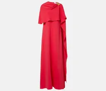 Verzierte Robe aus Georgette aus einem Seidengemisch