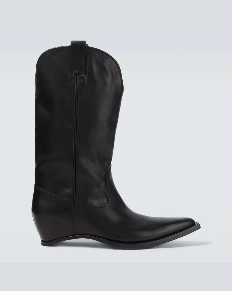 Maison Margiela Westernstiefel Heel-Less aus Leder Schwarz