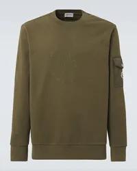 Moncler Sweatshirt aus Baumwoll-Jersey Gruen