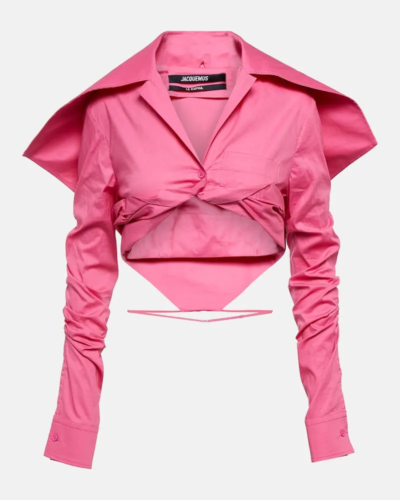 Jacquemus Cropped-Hemd La Chemise Meio aus Baumwolle Rosa
