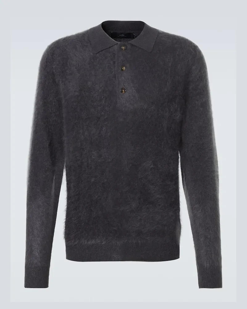 arch4 Polopullover Mr Oliver aus Kaschmir Blau